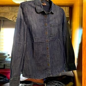 Banana Republic Denim Button-Down Shirt Sz Small